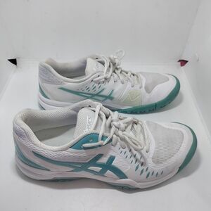 ASICS Women's White and Teal Athletic Shoes